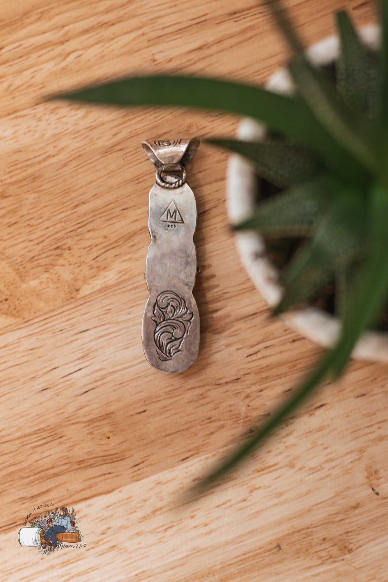 SALE Genuine Turquoise, Sterling Silver with Hand Engraving Armadillo Pendant ONLY