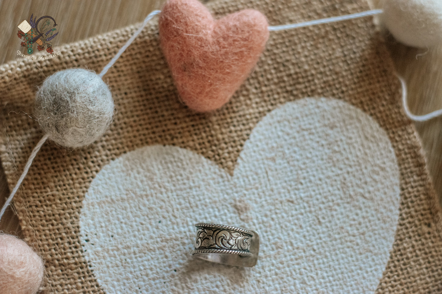SALE Cow Silhouette Hand Engraved Sterling Silver and Copper Ring Size 7.5