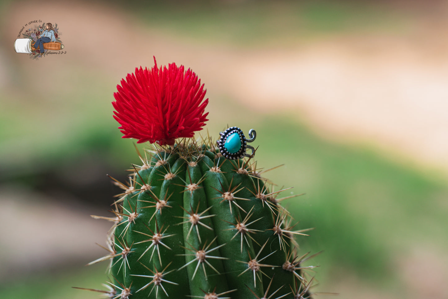 Sterling Silver and Genuine Turquoise Ear Cuff