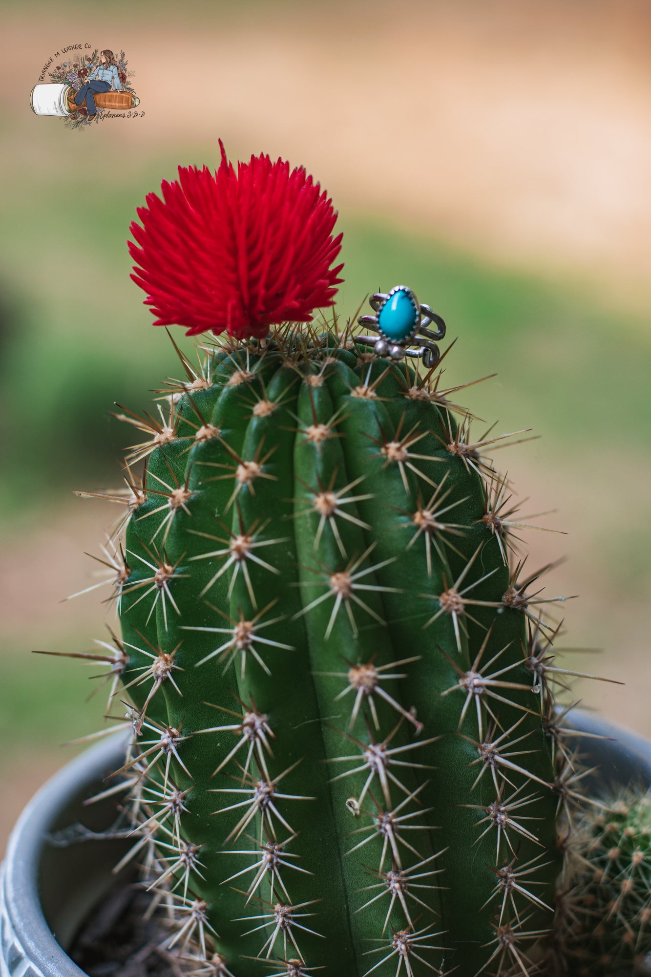 Sterling Silver and Genuine Turquoise Ear Cuff