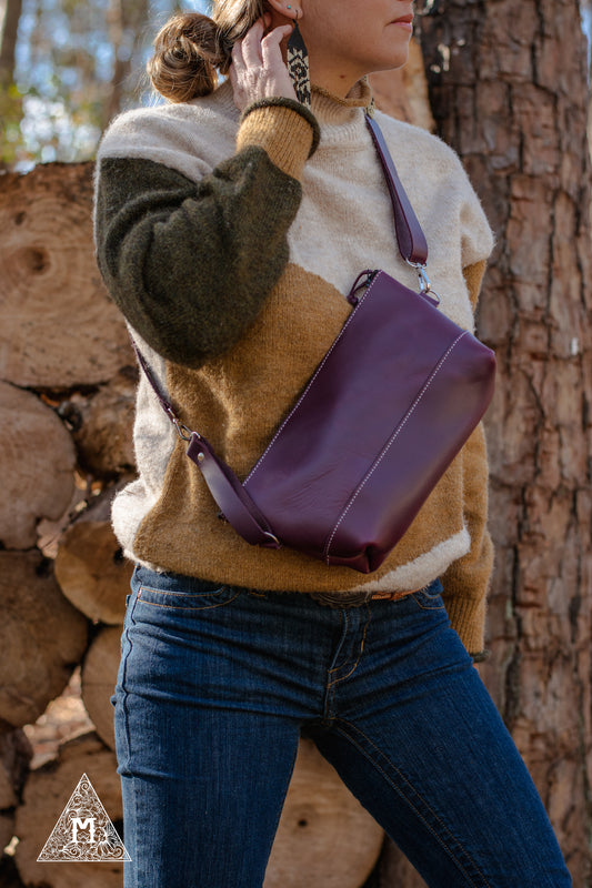 SALE Eggplant Purple Sling Bag