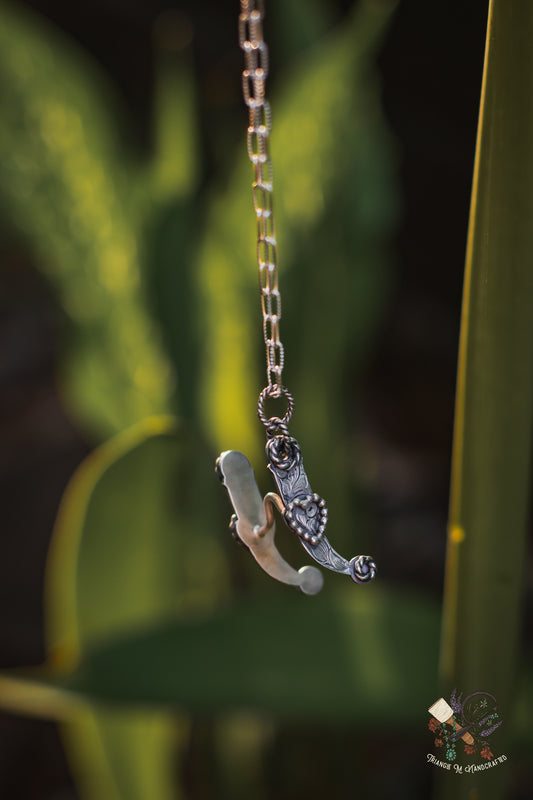 Cheek Bit Pendant Necklace